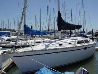 Second liveaboard sailboat, a 1995 Hunter 335, in Sausalito