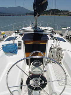 Sailboat cockpit